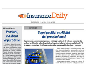 Insurance Daily n. 905 di mercoledì 13 aprile 2016