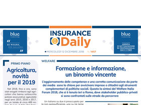 Insurance Daily n. 1457 di mercoledì 12 dicembre 2018