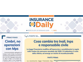 Insurance Daily n. 1472 di mercoledì 23 gennaio 2019