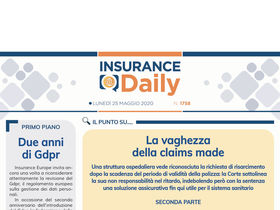 Insurance Daily n. 1758 di lunedì 25 maggio 2020